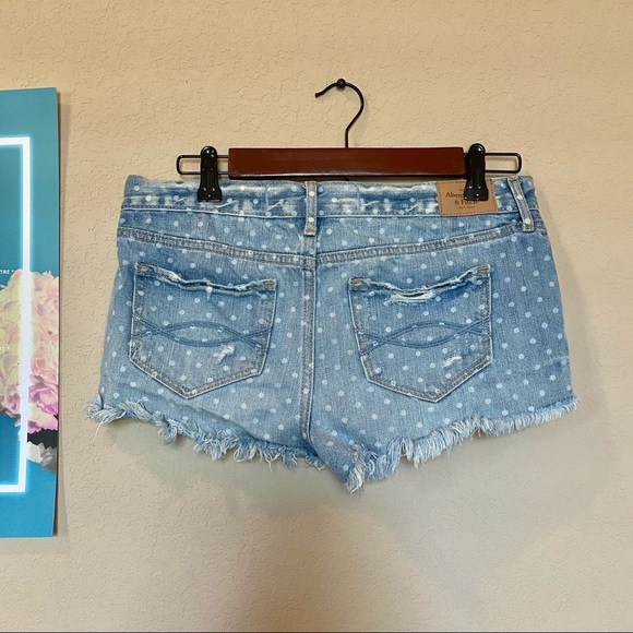 Abercrombie & fitch polka dot jean shorts - Picture 2 of 4